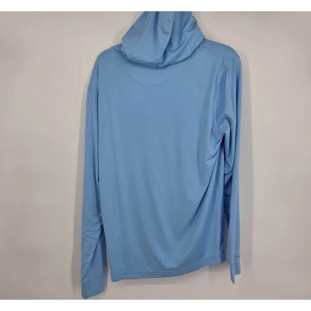 NEW Johnnie-O Talon Performance Lightweight Hoodie Men's Medium Mahalo Blue NWT